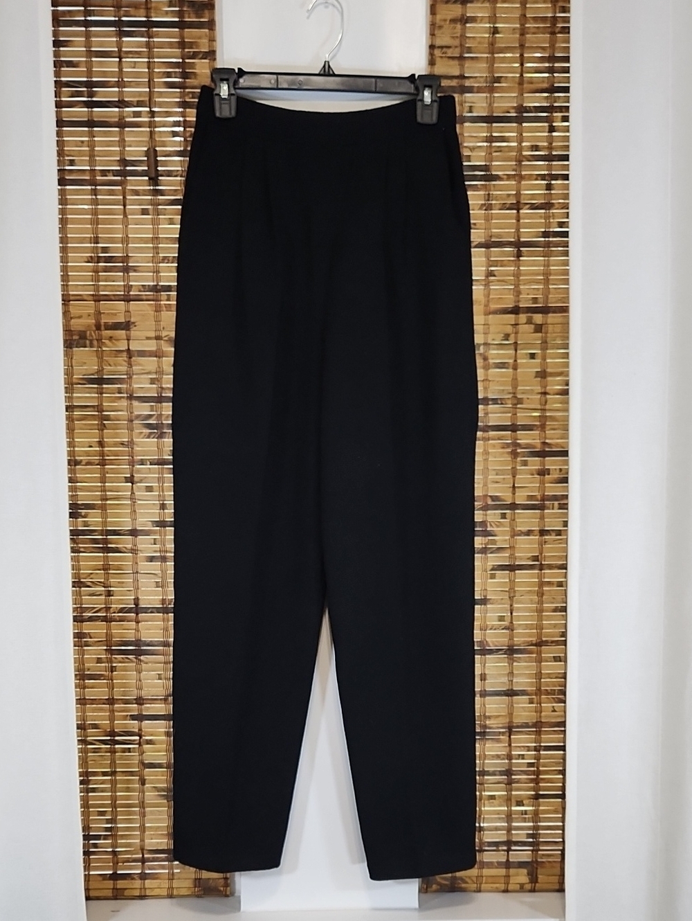 ✨ ST. JOHN Basics Black Pleated Knit Trousers Pants Size 6 ✨